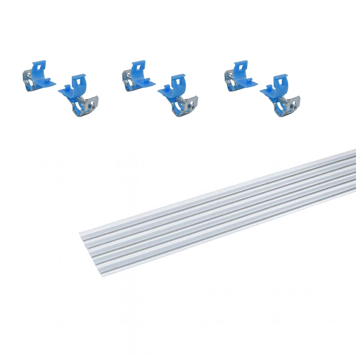 Kit strip sigillante + ganci in metallo per fissaggio