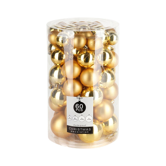 Set 60 palline di Natale vari colori