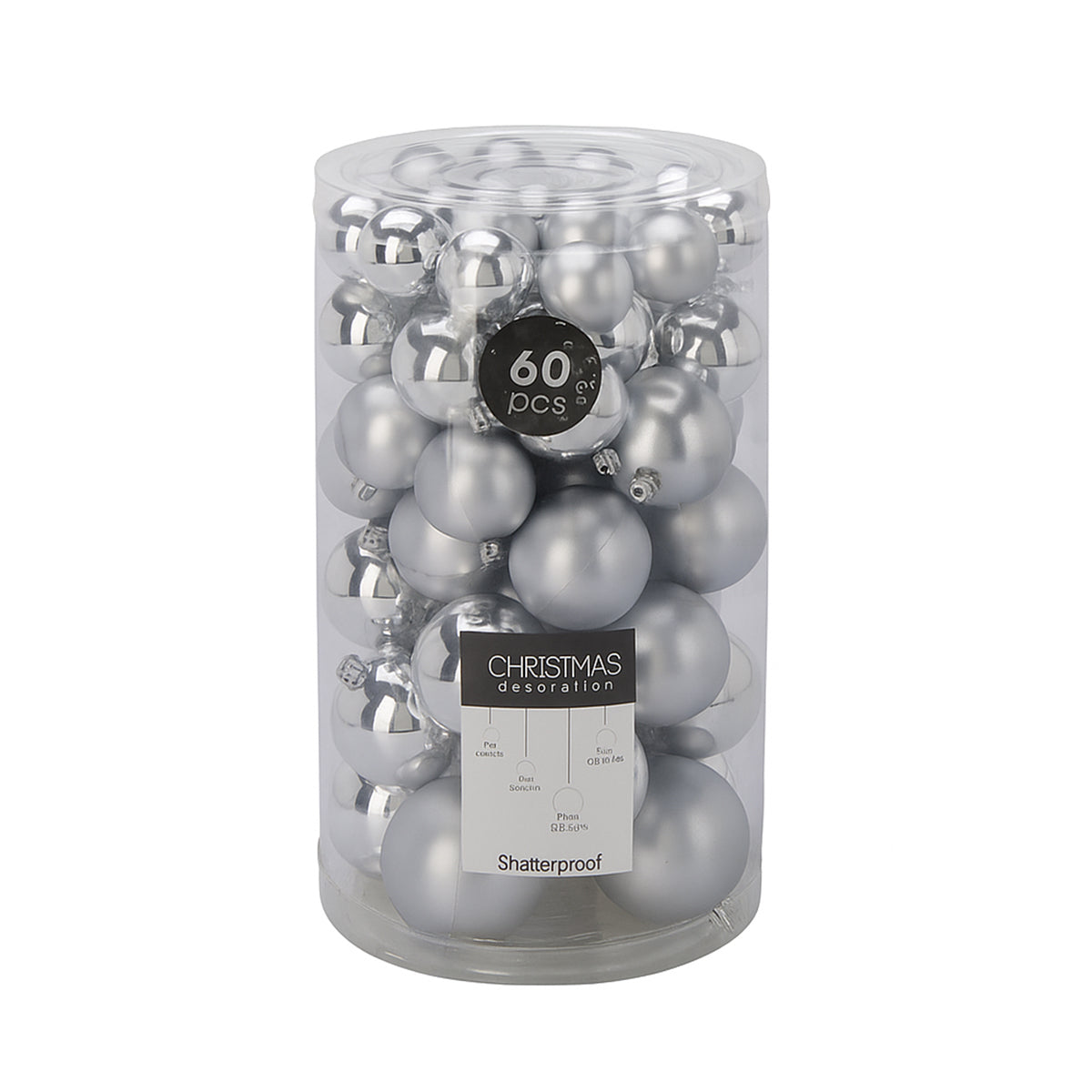 Set 60 palline di Natale vari colori