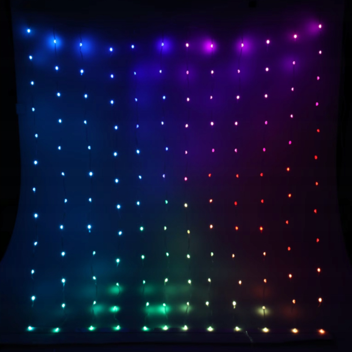 Tenda a luci LED RGB 120x120 cm con telecomando
