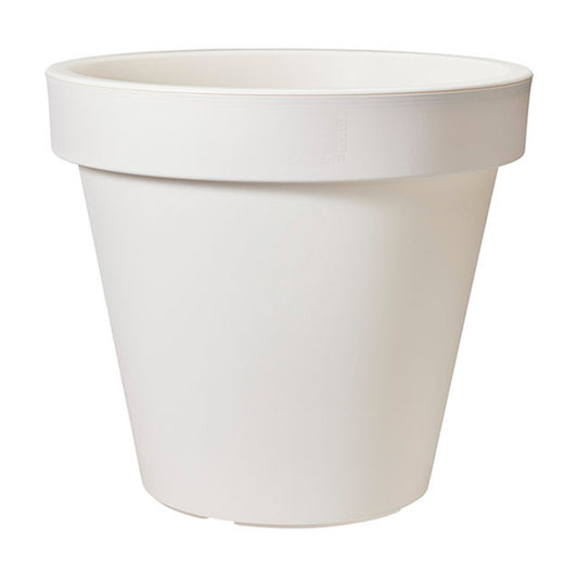 Vaso da terra tondo diametro 60 cm in polipropilene bianco