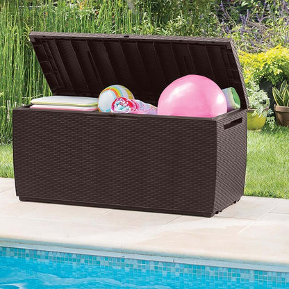 Baule da esterno Keter in resina marrone