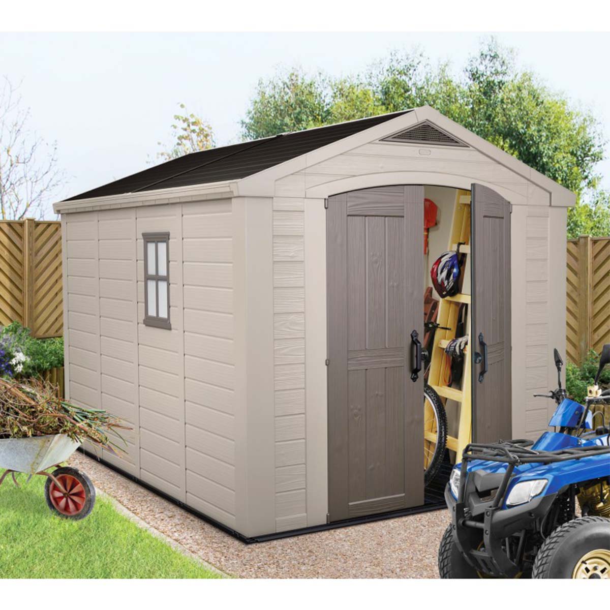 Keter Casetta da giardino con mensole beige Factor 8X11