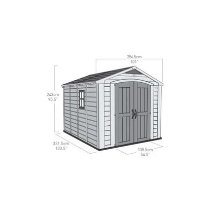 Keter Casetta da giardino con mensole beige Factor 8X11