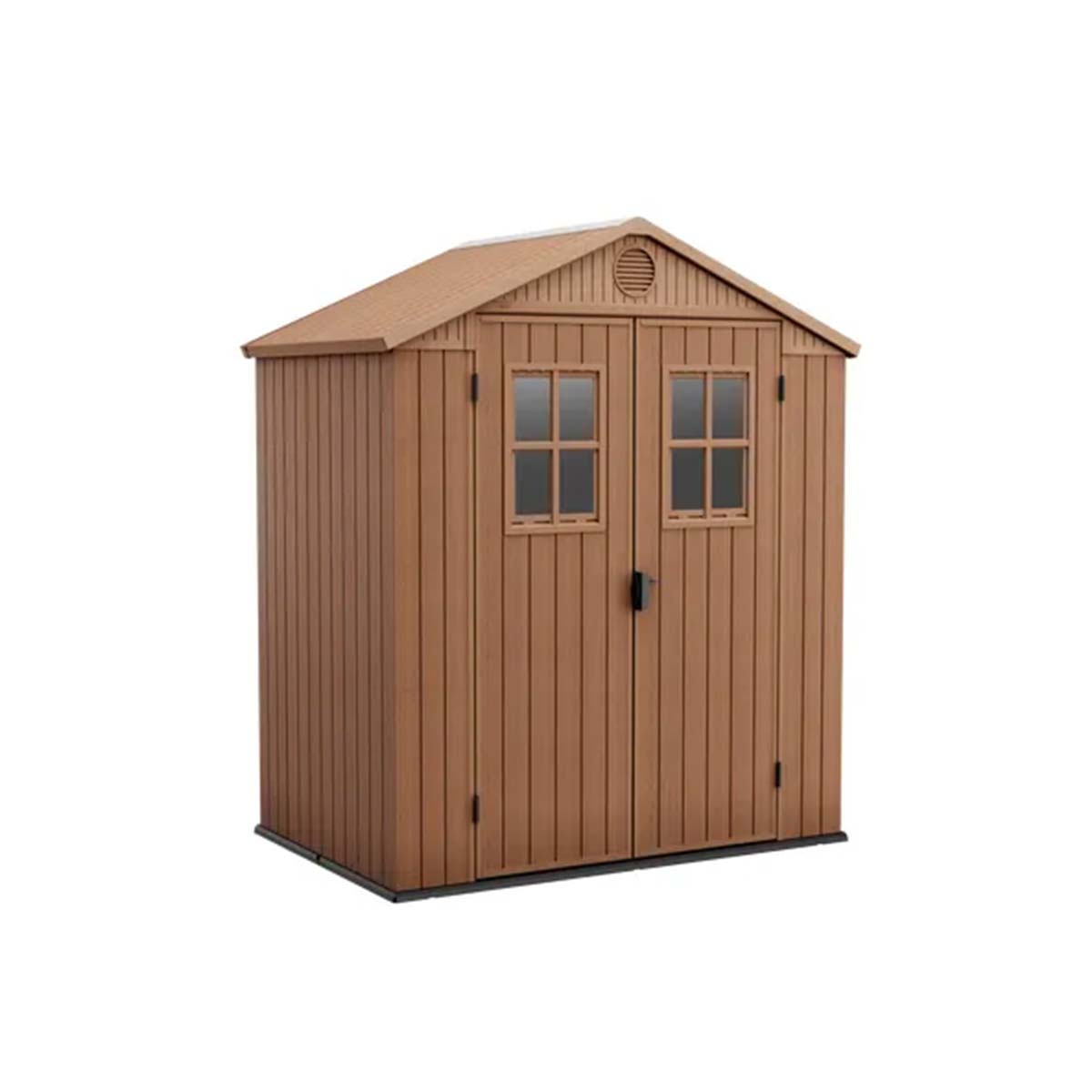 Keter casetta da giardino Darwin 6x4 in resina con pavimento e griglia di ventilazione