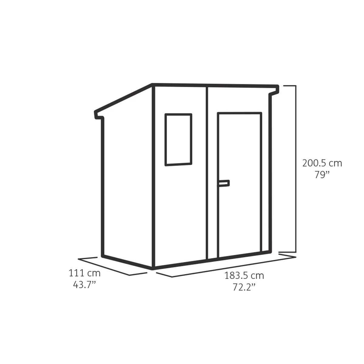Keter casetta da giardino Manor Pent 6x4 in resina colore beige con finestra