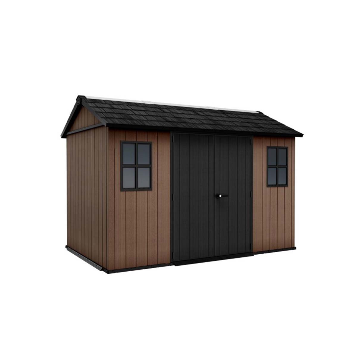 Keter casetta da giardino Newton Plus 1175/7511 in resina con finestre