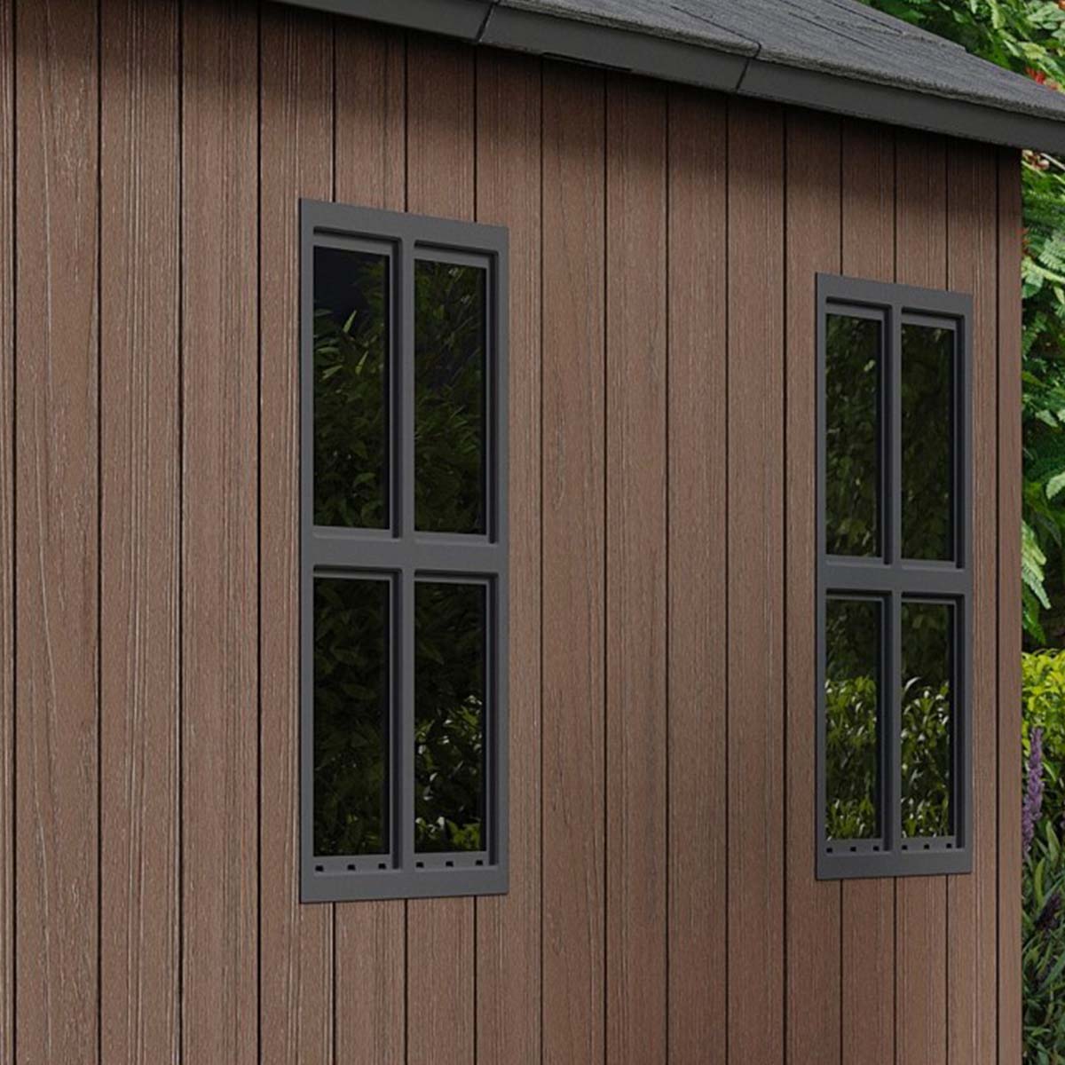 Keter casetta da giardino Newton Plus 1175/7511 in resina con finestre