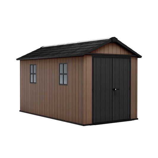Keter casetta da giardino Newton Plus 1375/7513 in resina con finestre