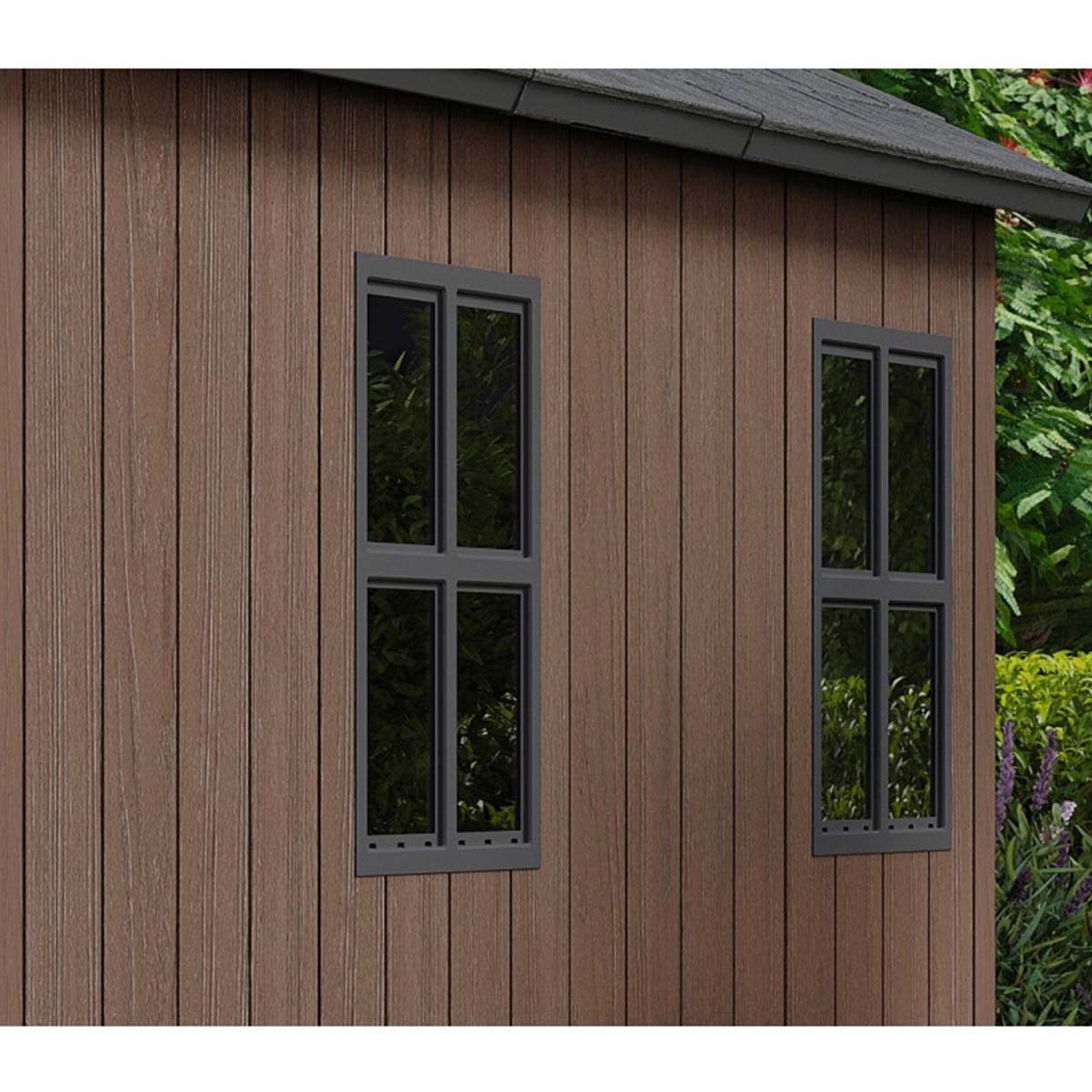 Keter casetta da giardino Newton Plus 7517/1775 in resina con finestre