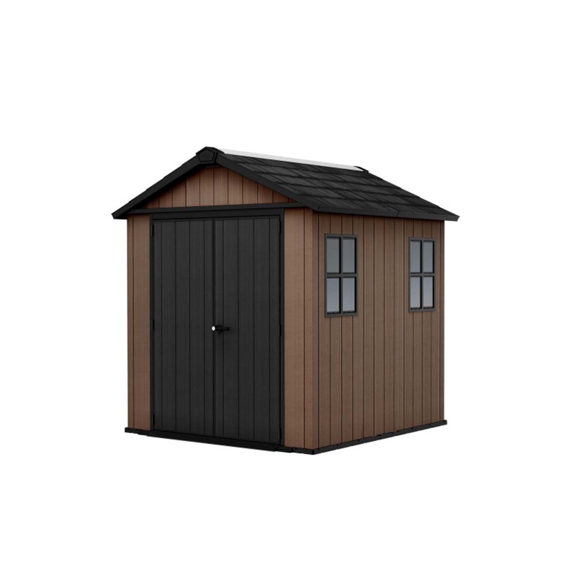 Keter casetta da giardino Newton Plus 757/775 in resina con finestre