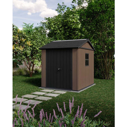 Keter casetta da giardino Newton Plus 757/775 in resina con finestre