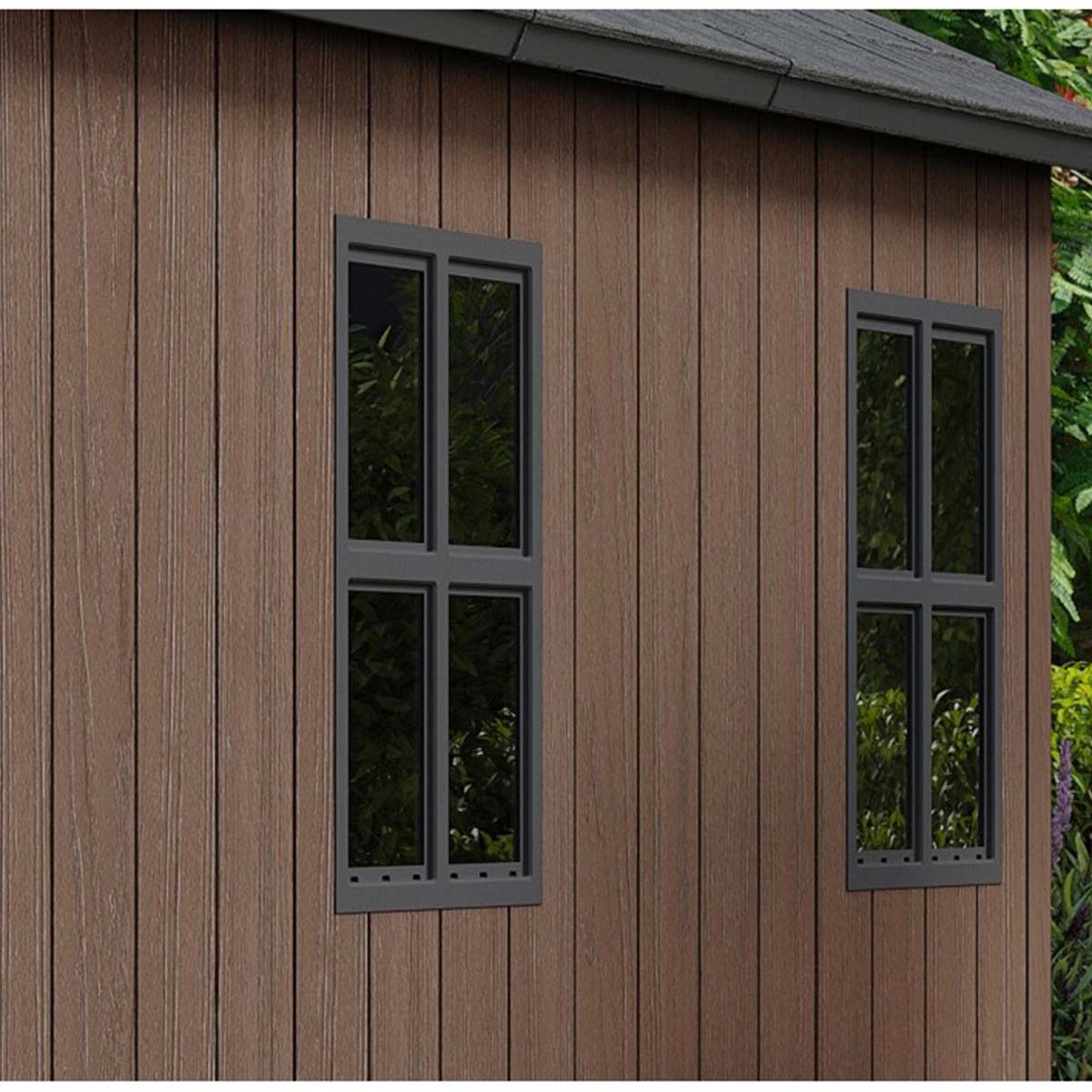 Keter casetta da giardino Newton Plus 757/775 in resina con finestre