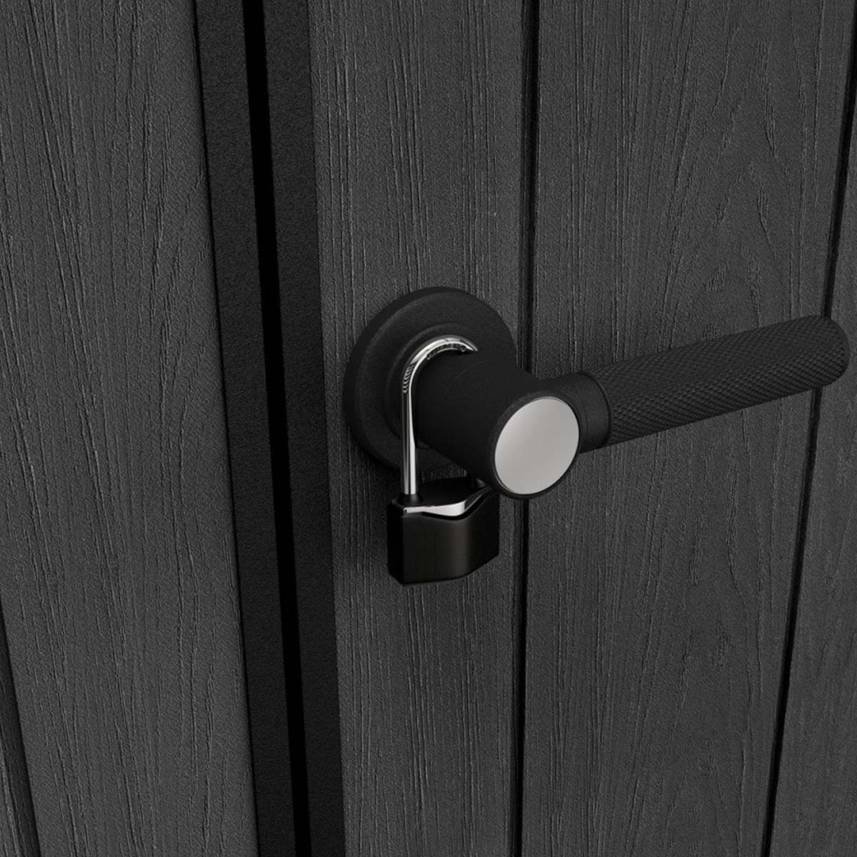 Keter casetta da giardino in resina 230x350x242H cm Oakland 7511 grigio con lucernario e due finestre laterali