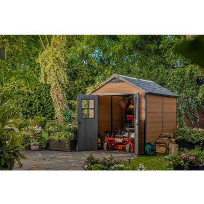 Keter casetta da giardino in resina nero e marrone Newton Woodshield 759
