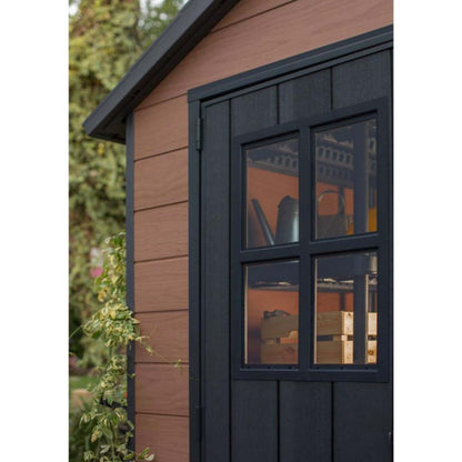 Keter casetta da giardino in resina nero e marrone Newton Woodshield 759