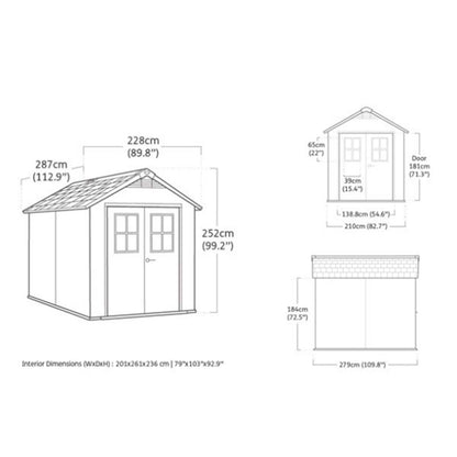 Keter casetta da giardino in resina nero e marrone Newton Woodshield 759