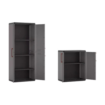 Keter Set 2 armadi Quadra da 1 alto e 1 basso