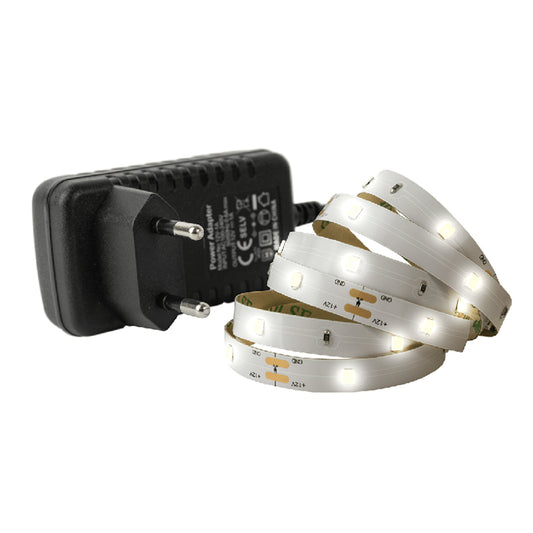 Kit striscia LED 2 metri 4000K luce naturale IP20 con alimentatore