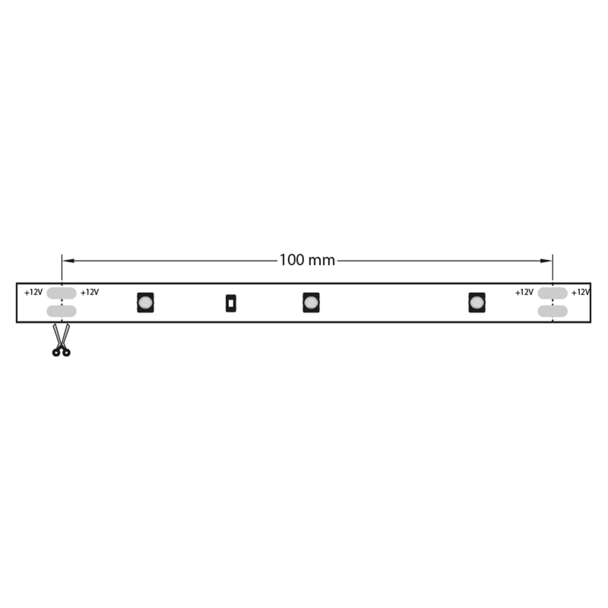 Kit striscia LED 2 metri 4000K luce naturale IP20 con alimentatore