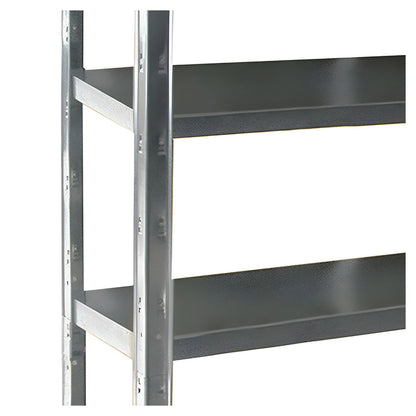 Kit scaffale in acciaio zincato 5 ripiani 100x185x40 cm
