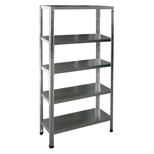 Kit scaffale in acciaio zincato 5 ripiani 100x185x40 cm