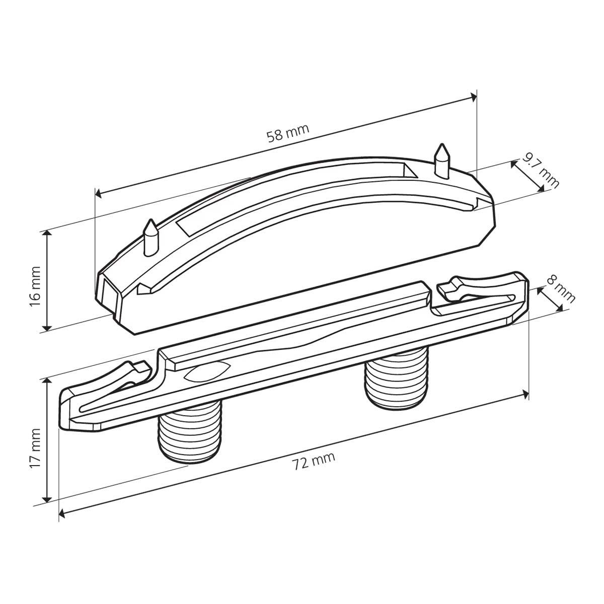 LAMELLO giunzione Divario P-18 a coppie