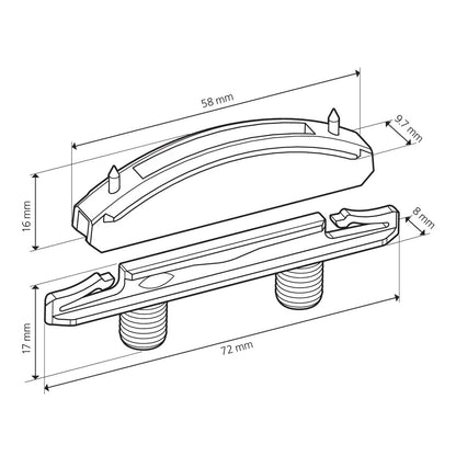 LAMELLO giunzione Divario P-18 a coppie