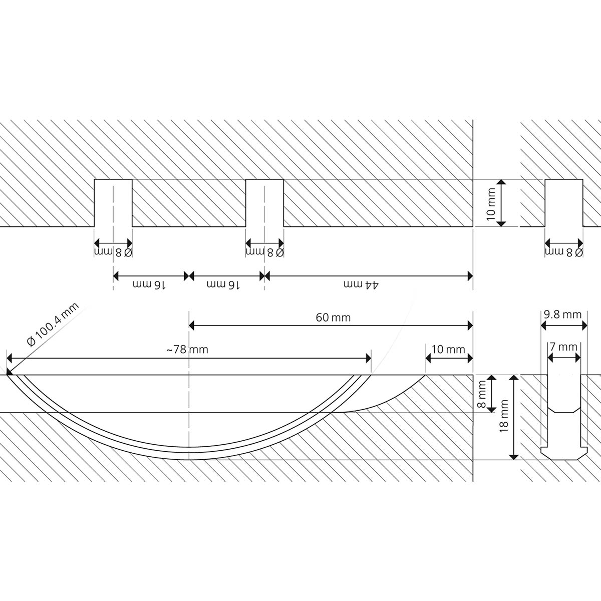 LAMELLO giunzione Divario P-18 a coppie