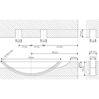 LAMELLO giunzione Divario P-18 a coppie