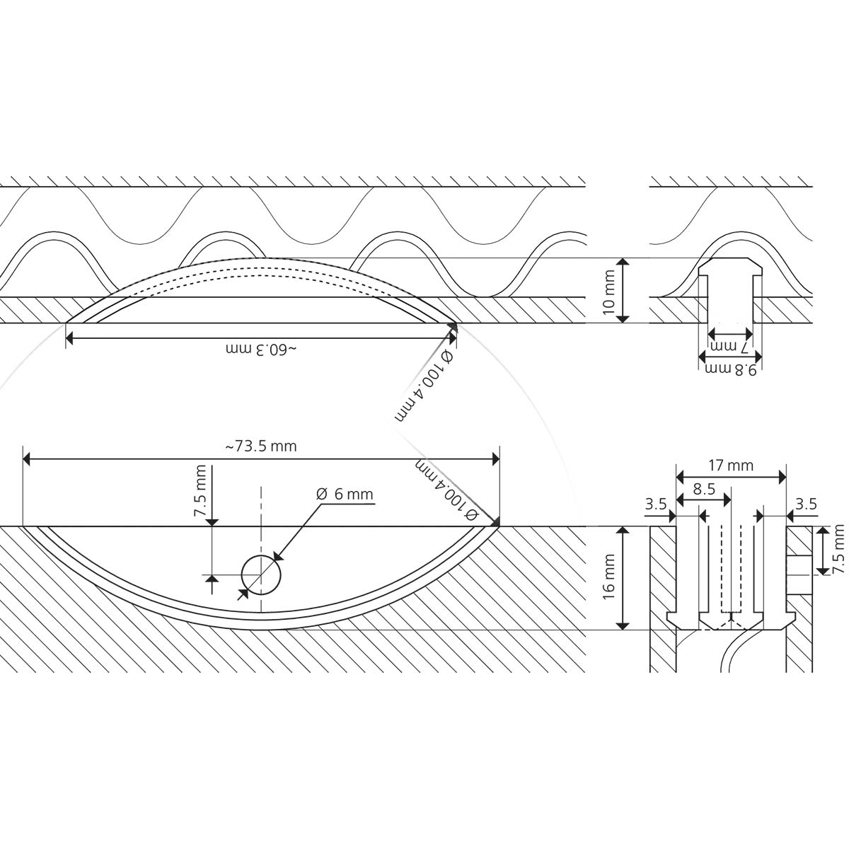LAMELLO giunzioni LC P-16x17 confezione 80pz