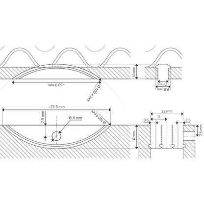 LAMELLO giunzioni LC P-16x22 confezione 80pz