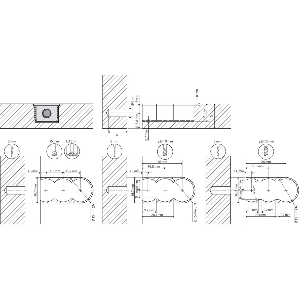 LAMELLO giunzioni Cabineo 8 M6 500pz