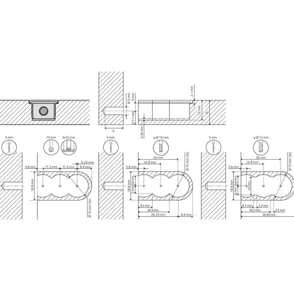 LAMELLO copriforo per giunzioni Cabineo 100pz