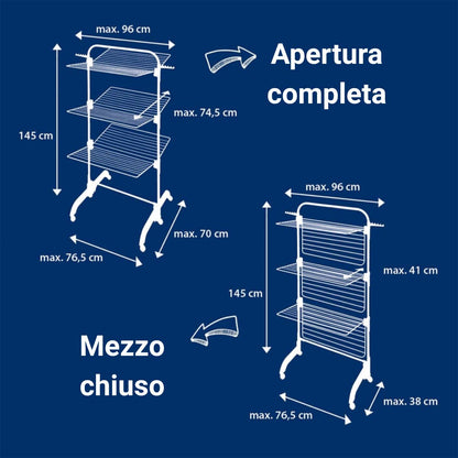 Stendibiancheria a torre 76,5x70x145 cm Comfort Tower 420 Leifheit