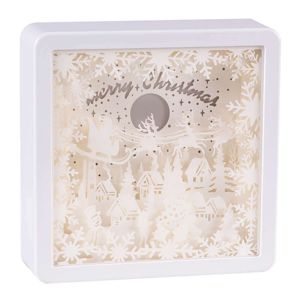 Papercut natalizio a LED 16x16 cm