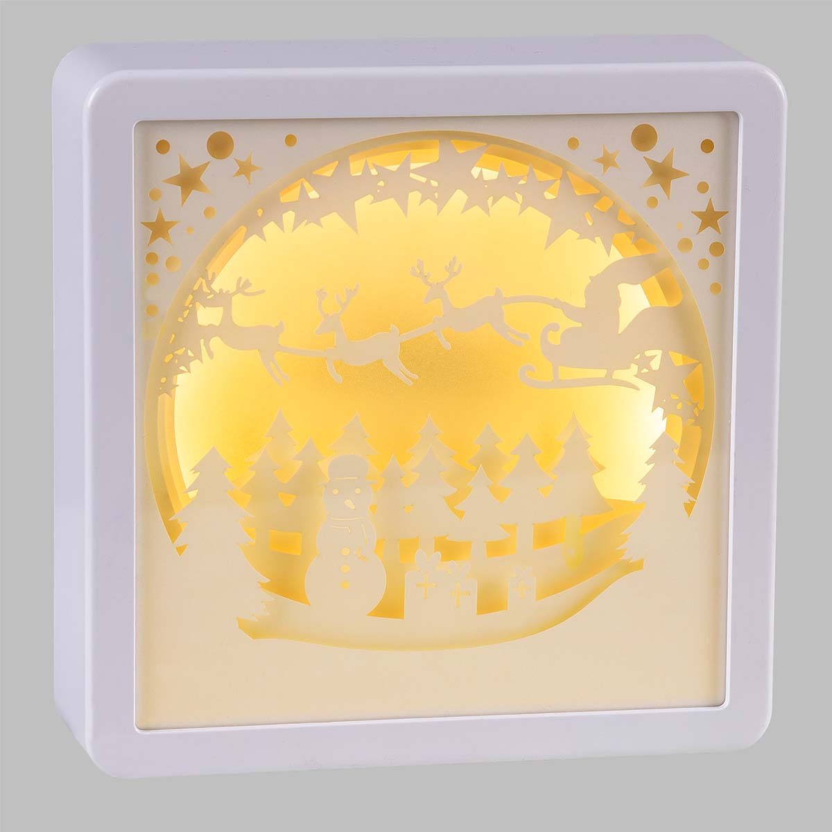 Papercut natalizio a LED 16x16 cm