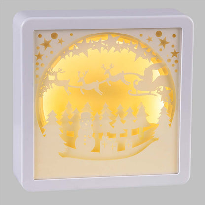 Papercut natalizio a LED 16x16 cm