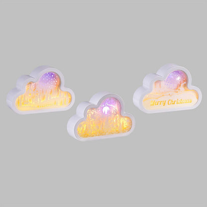 Papercut natalizio LED nuvola 20 cm