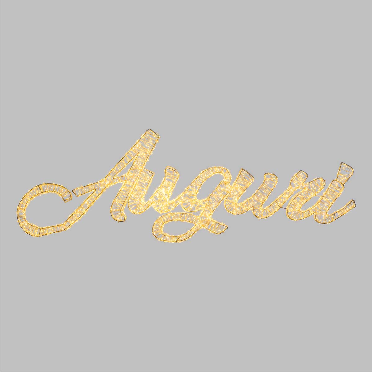 Scritta luminosa AUGURI da esterno 3D 150x49 cm