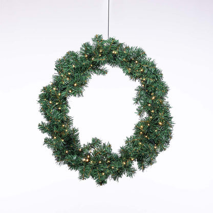 Ghirlanda natalizia luminosa verde Moena Ø60 cm