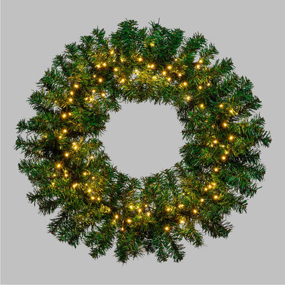 Ghirlanda natalizia luminosa verde Moena Ø60 cm