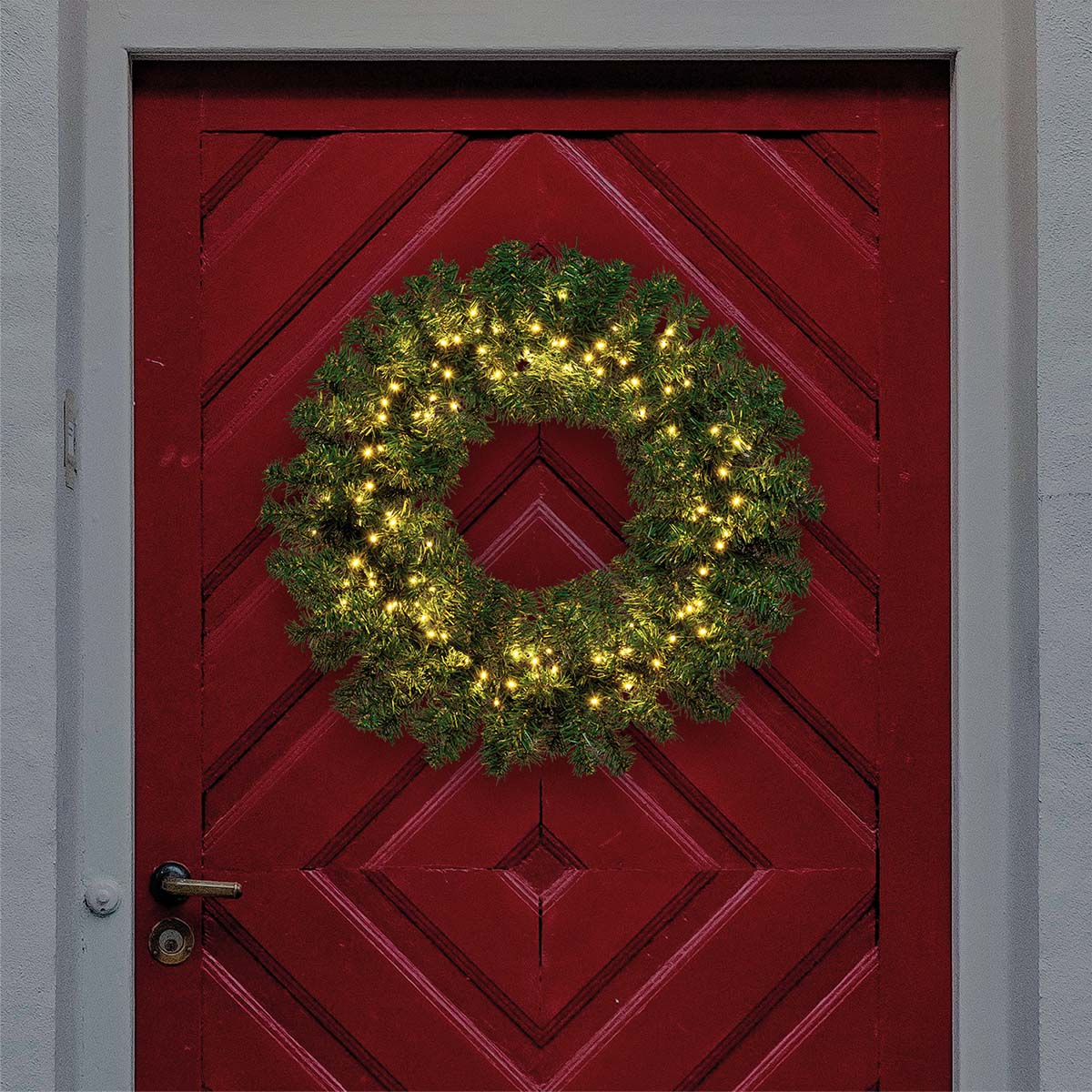 Ghirlanda natalizia luminosa verde Moena Ø60 cm