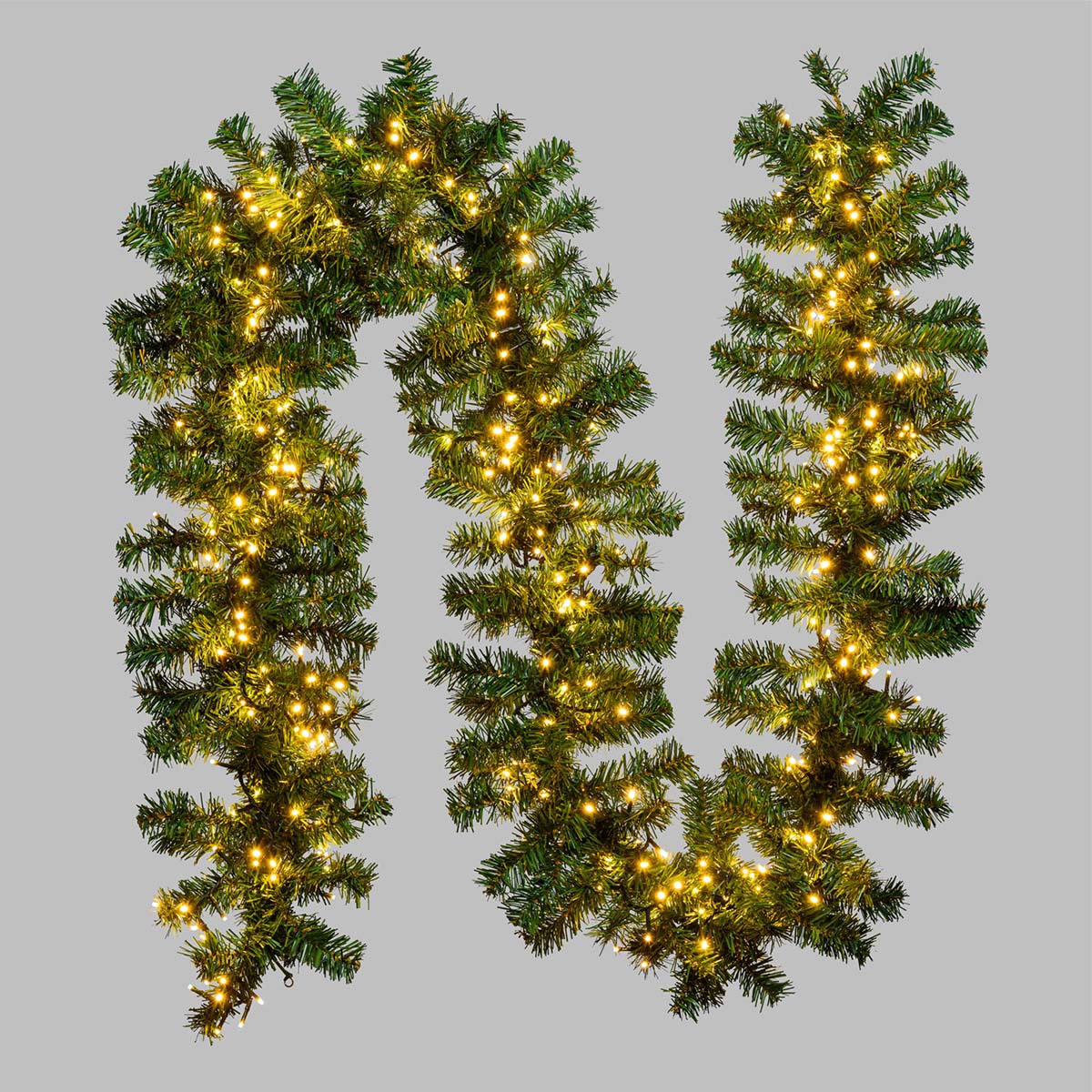 Festone natalizio con luci 270 cm verde Moena