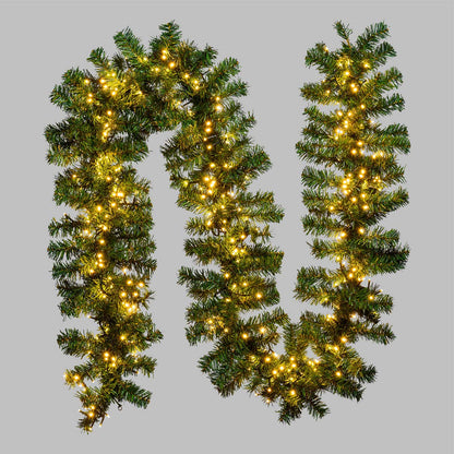 Festone natalizio con luci 270 cm verde Moena