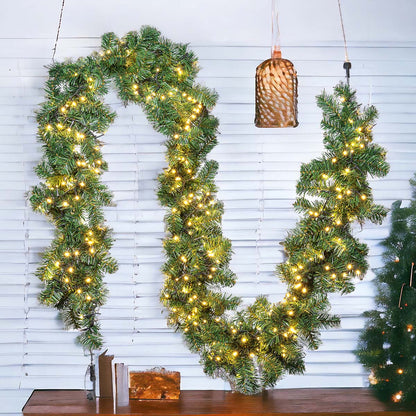 Festone natalizio con luci 270 cm verde Moena