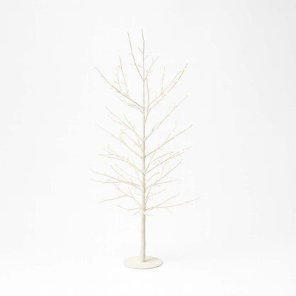 Albero natalizio luminoso 90 cm ramo tiglio bianco 240 MicroLED