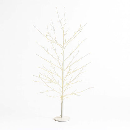Albero natalizio luminoso 120 cm ramo tiglio bianco 330 MicroLED
