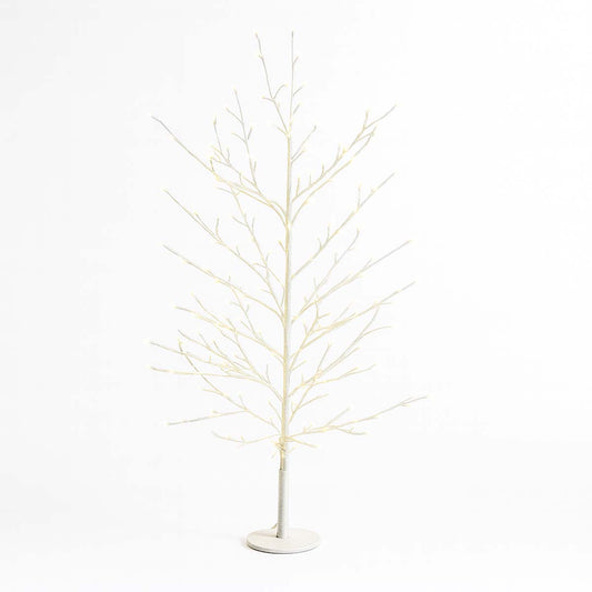 Albero natalizio luminoso 120 cm ramo tiglio bianco 330 MicroLED