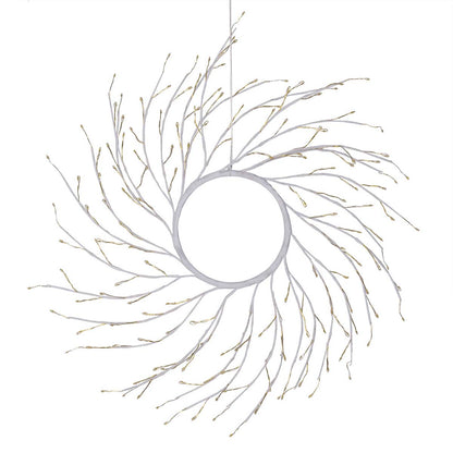 Corona natalizia in tiglio bianco 45 cm 160 MicroLED